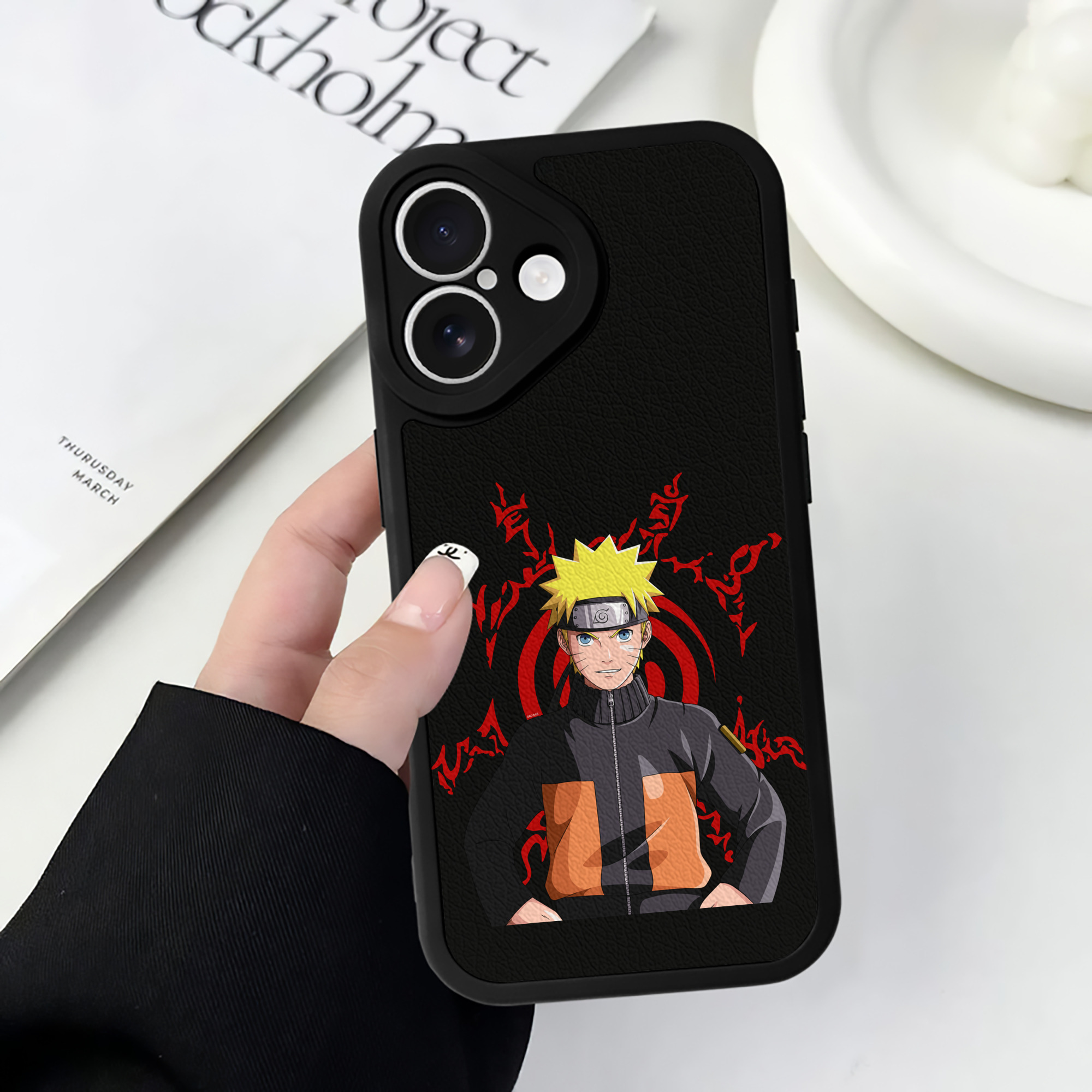 （画像用） NARUTO -ナルト- うずまき ナルト Uzumaki Naruto 【iPhone 16シリーズ対応】シリコンスマホケース（レザー調） 材質：シリコン